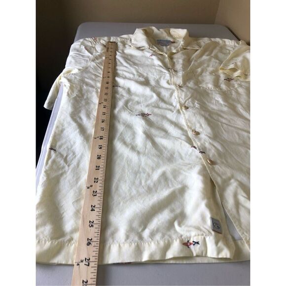 Quiksilver Edition Men's Comfort Fit Casual With Print fish Shirt Size L Short S - Picture 9 of 10